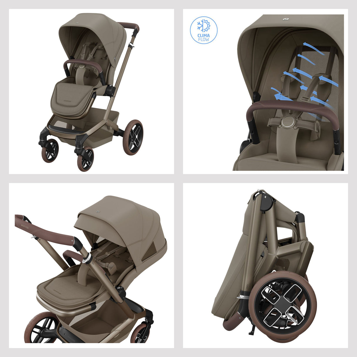 Maxi Cosi Fame 2026 Ultimate Travel System with Coral Slide Pro & Slide Pro Base - Oak Truffle 16