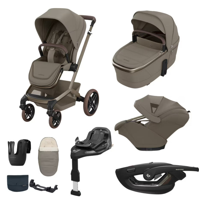 Maxi Cosi Fame 2026 Ultimate Travel System with Coral Slide Pro & Slide Pro Base - Oak Truffle 18