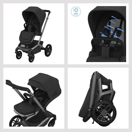 Maxi Cosi Fame 2026 Ultimate Travel System with Coral Slide Pro & Slide Pro Base - Onyx Black 16