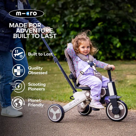 Micro Scooters 7 in 1 Foldable FlexiTrike - Latte