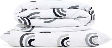 Snüz Cot Duvet Cover & Pillowcase Set - Mono Rainbow