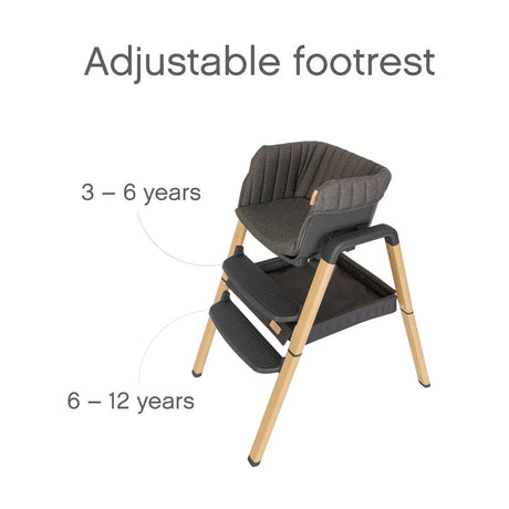 Tutti Bambini Nova Birth to 12 Years Complete Highchair Package - Grey & Oak