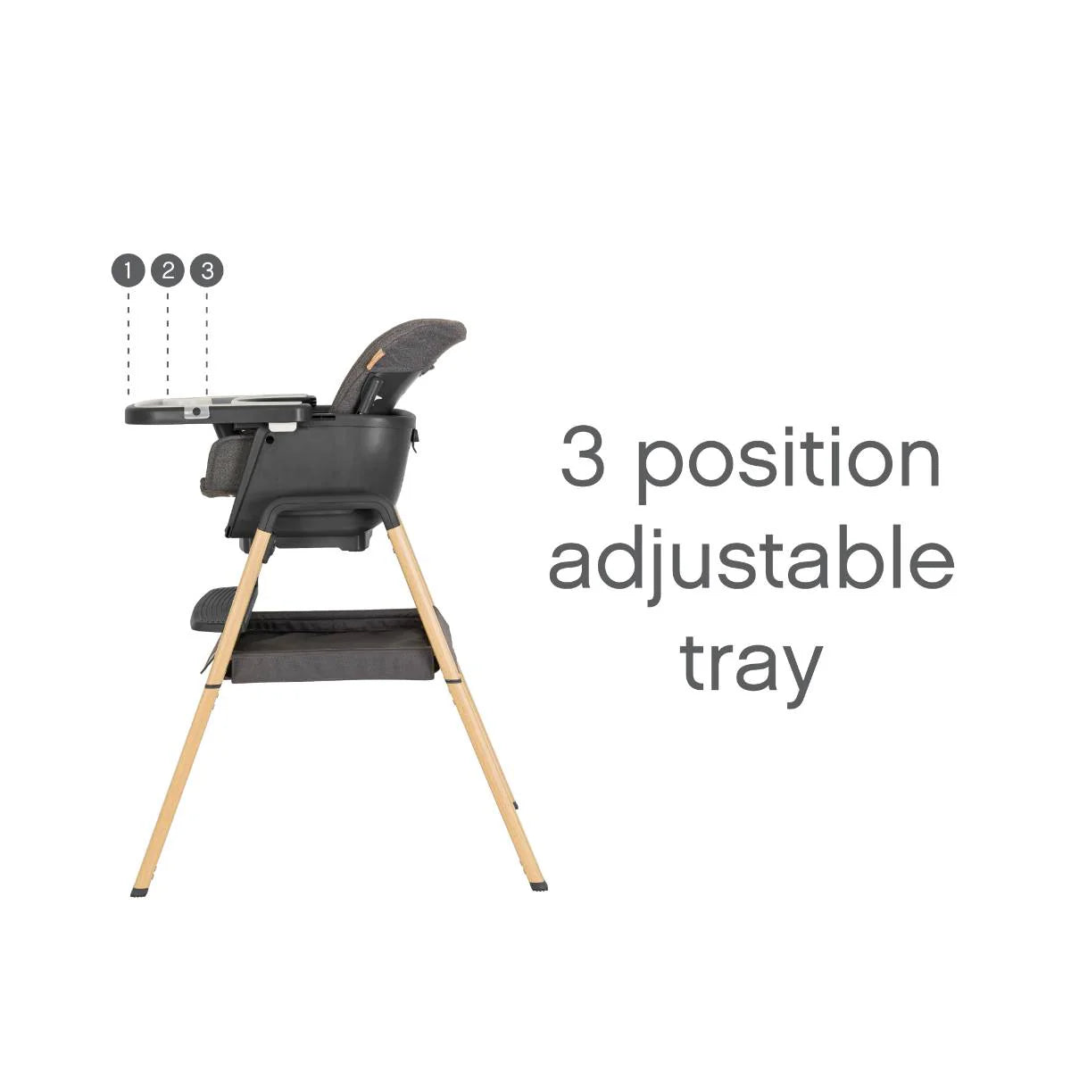 Tutti Bambini Nova Birth to 12 Years Complete Highchair Package - Grey & Oak