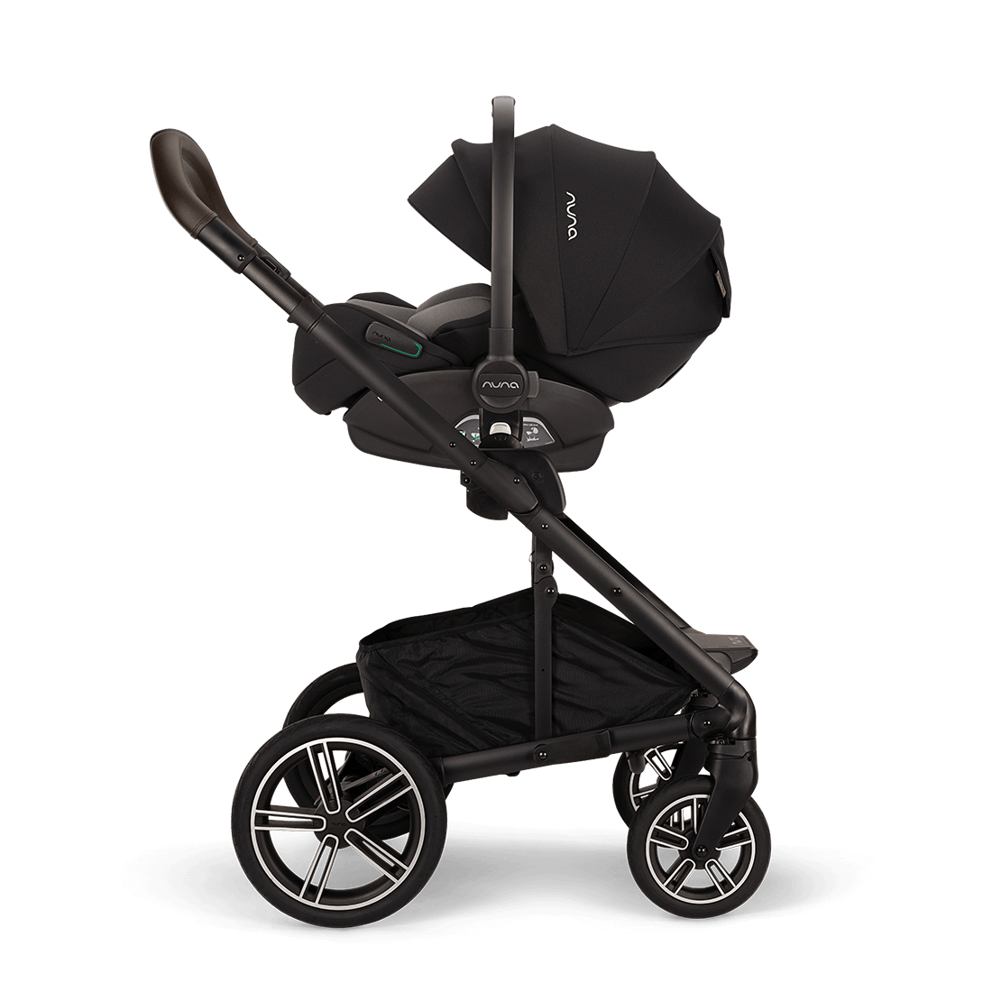 Nuna Mixx Next Travel System with ARRA Flex Car Seat & Curv ISOFIX Base - Caviar