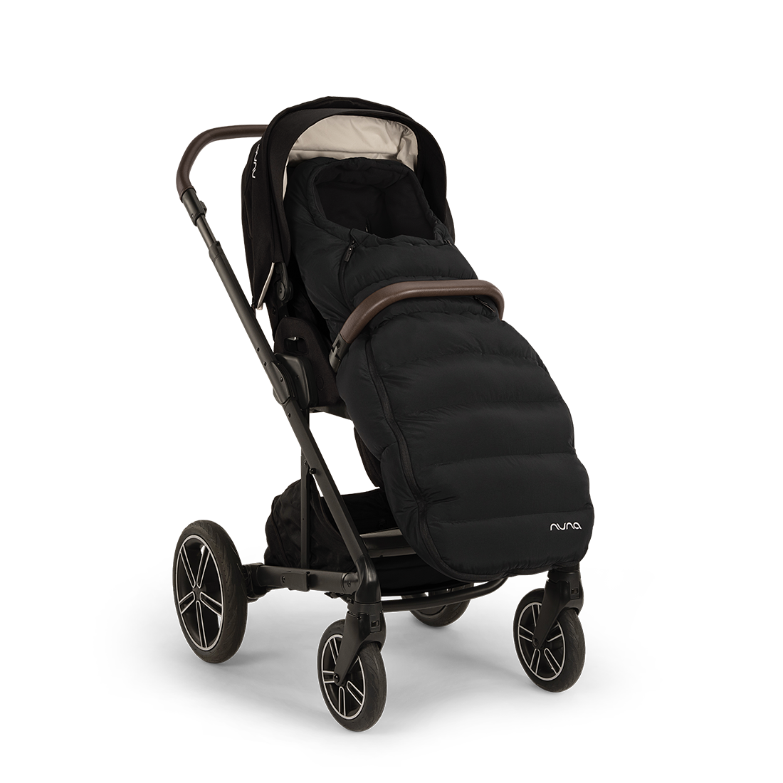 Nuna Winter Merino Wool Footmuff & Mittens Set - Caviar