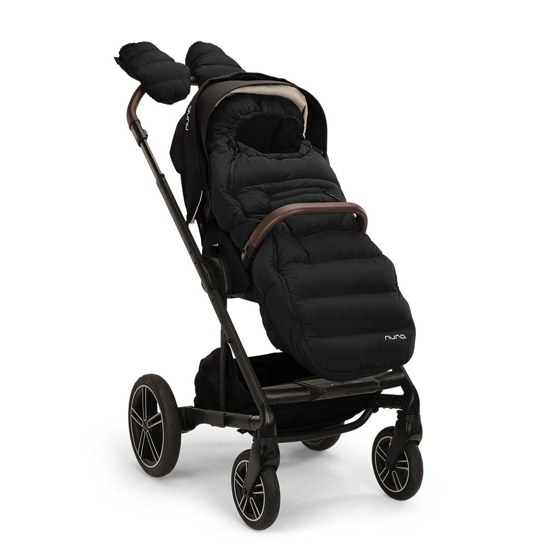 Nuna Winter Merino Wool Footmuff & Mittens Set - Caviar