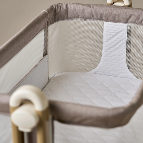 Obaby Cloud Bedside Crib - Nutmeg 2