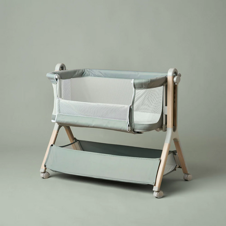 Obaby Cloud Bedside Crib - Sage 3