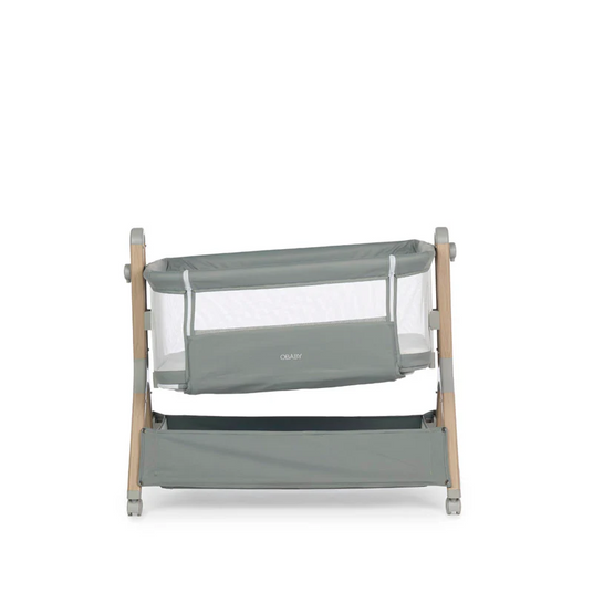 Obaby Cloud Bedside Crib - Sage 4