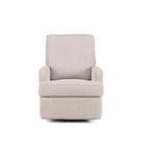 Obaby Madison Swivel Glider Recliner Chair - Chenille Marshmallow 10