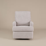 Obaby Madison Swivel Glider Recliner Chair - Chenille Marshmallow 9