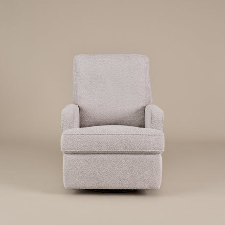 Obaby Madison Swivel Glider Recliner Chair - Chenille Marshmallow 9
