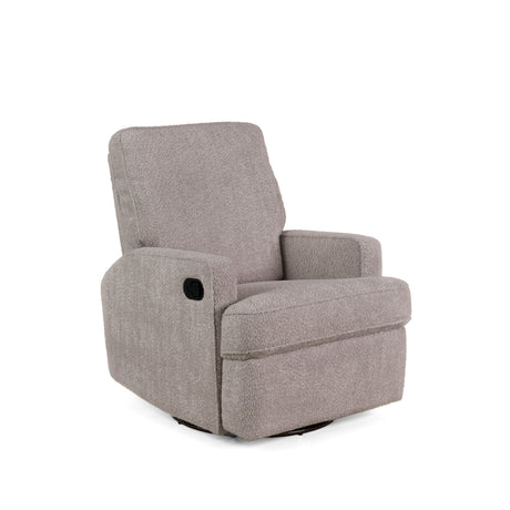 Obaby Madison Swivel Glider Recliner Chair - Chenille Mushroom 1