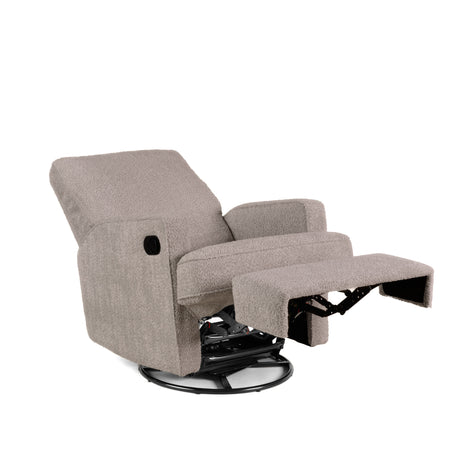 Obaby Madison Swivel Glider Recliner Chair - Chenille Mushroom 2