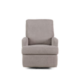 Obaby Madison Swivel Glider Recliner Chair - Chenille Mushroom 4