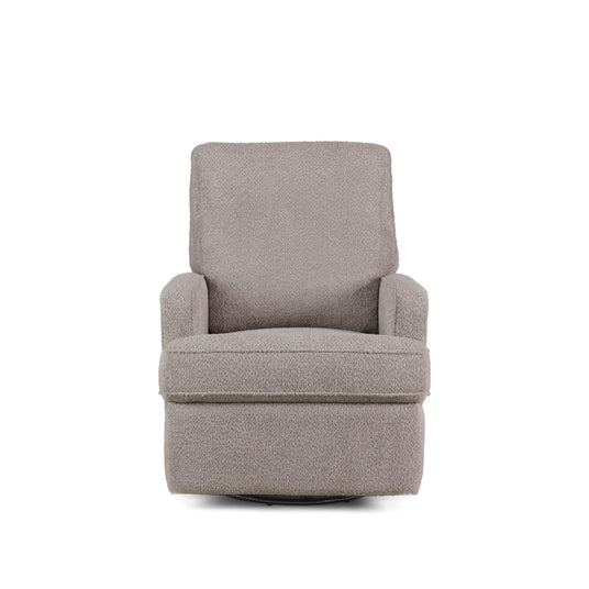 Obaby Madison Swivel Glider Recliner Chair - Chenille Mushroom 4