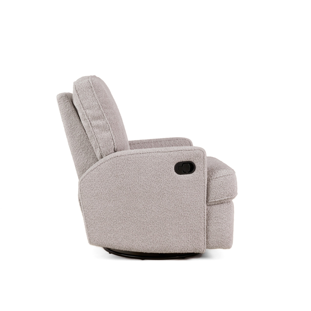 Obaby Madison Swivel Glider Recliner Chair - Chenille Mushroom 5