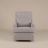 Obaby Madison Swivel Glider Recliner Chair - Chenille Mushroom 8