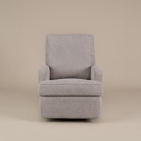 Obaby Madison Swivel Glider Recliner Chair - Chenille Mushroom 8