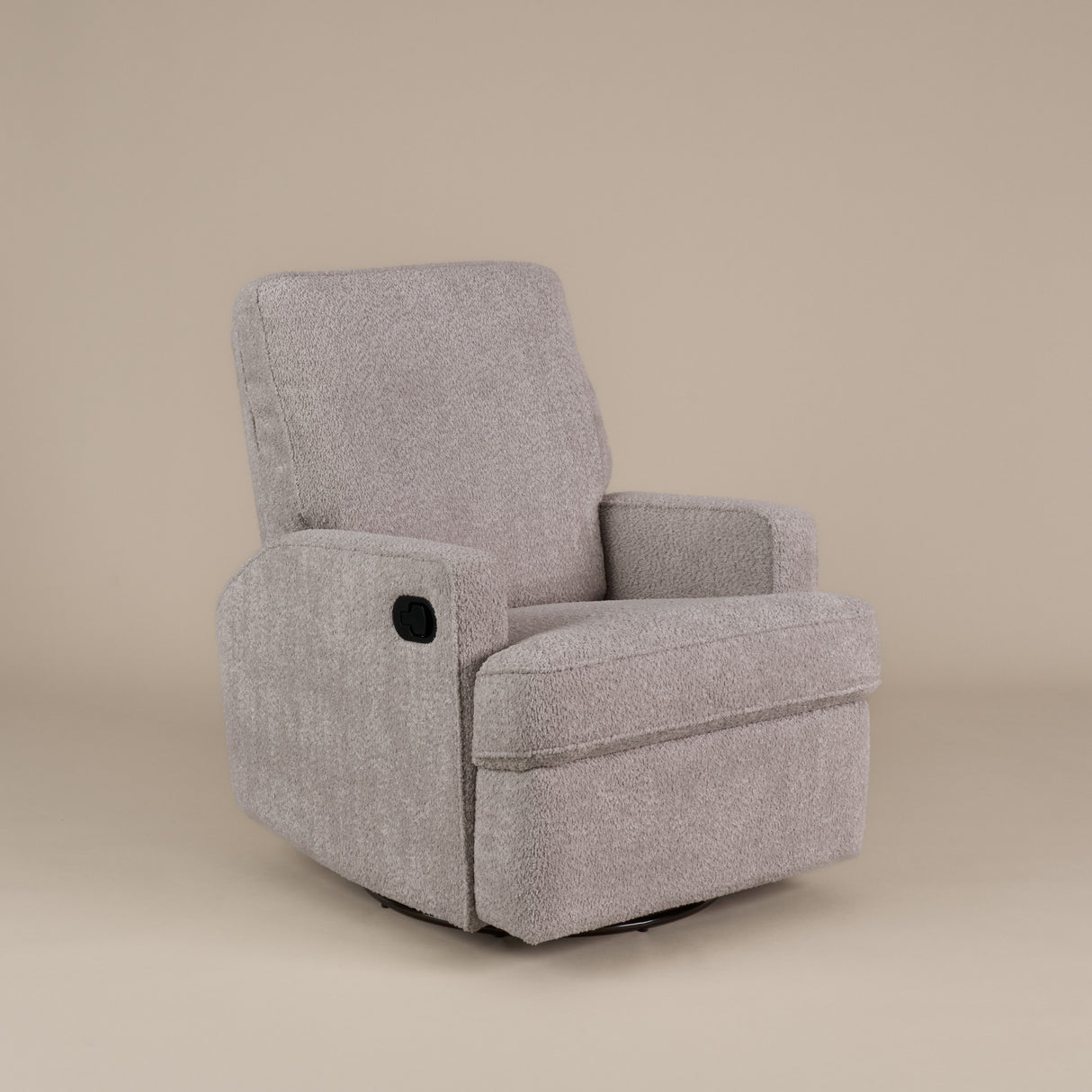Obaby Madison Swivel Glider Recliner Chair - Chenille Mushroom 9
