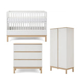 Obaby Astrid Mini 3 Piece Nursery Furniture Set with Mini Cot Bed & Dresser - White