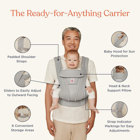 ergobaby Omni Deluxe Mesh Baby Carrier - Onyx Black