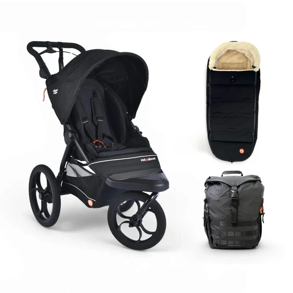 Out N ABout Nipper Compact Adventure Bundle - Summit Black (Includes Nipper Compact, Nipper Pack and Foot Muff) 1
