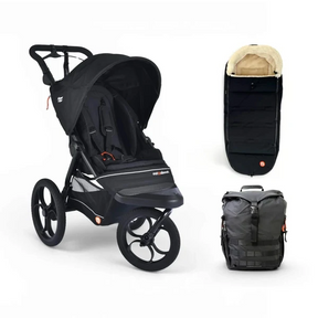 Out N ABout Nipper Compact Adventure Bundle - Summit Black (Includes Nipper Compact, Nipper Pack and Foot Muff) 1
