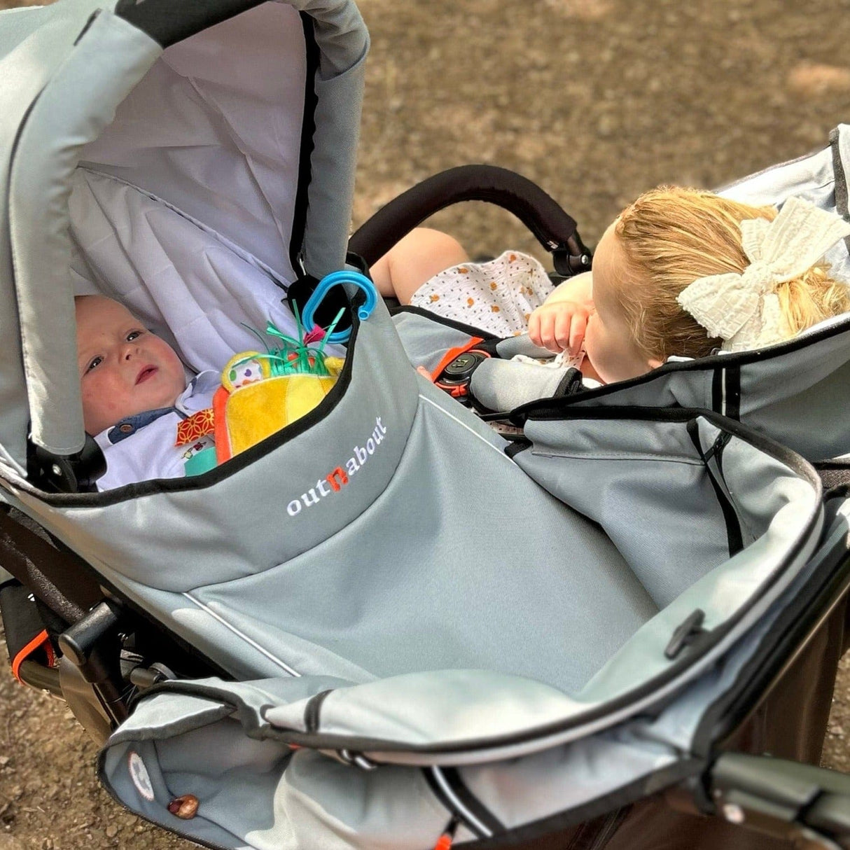 Out n About Nipper V5 Double Pushchair - Rocksalt Grey