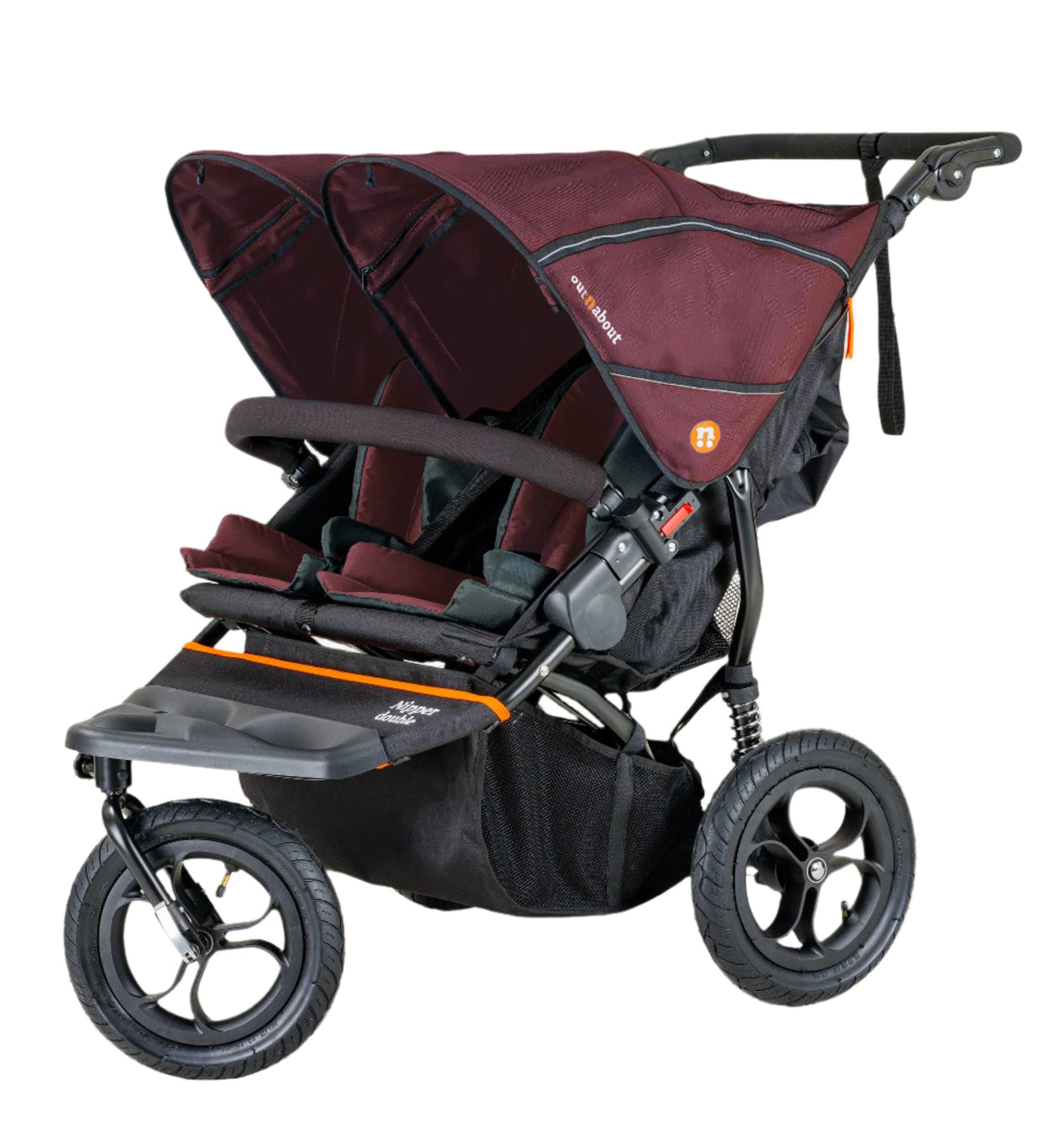 Out n About Nipper V5 Double Pushchair - Brambleberry Red