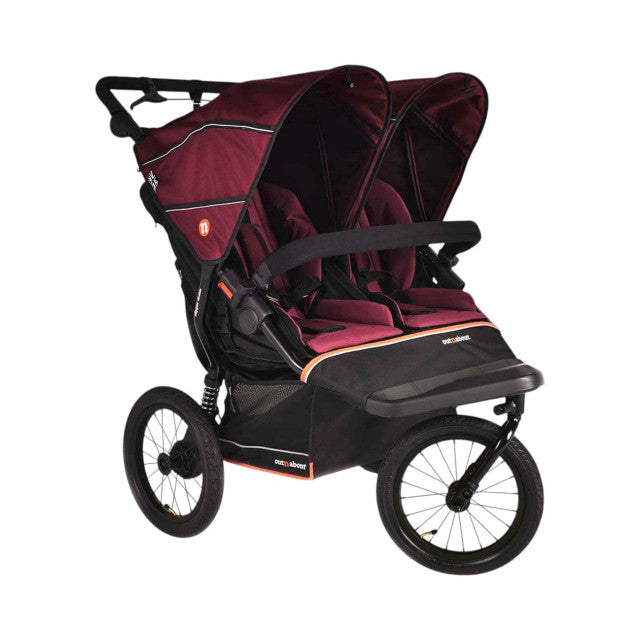 Out n About Nipper V6 Plus Double Pushchair - Brambleberry Red