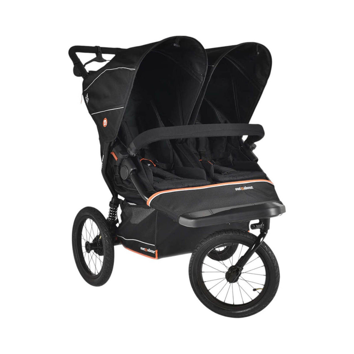 Out n About Nipper V6 Plus Double Pushchair - Summit Black
