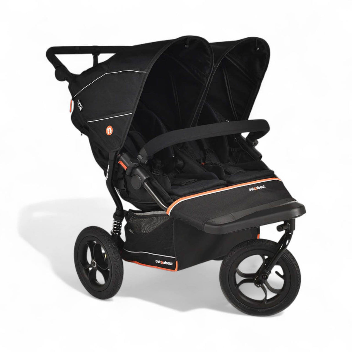 Out n About Nipper V6 Double Pushchair - Summit Black