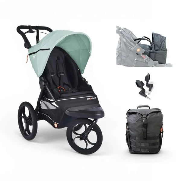 Out N About Nipper Compact Newborn Pod Bundle - Pebble Mint