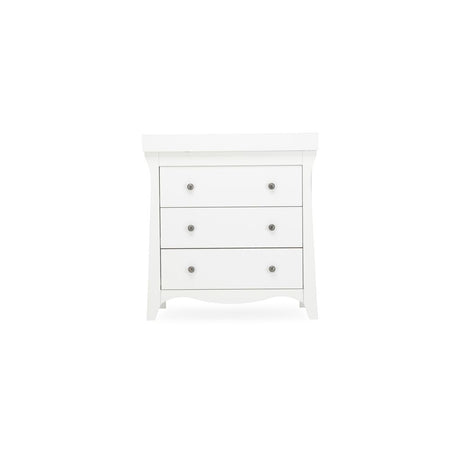CuddleCo Clara 2 Piece Nursery Furniture Set with Cot Bed and Dresser - White
