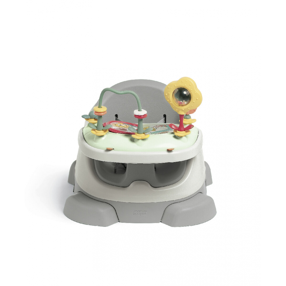Mamas & Papas Baby Bug 3-in-1 Floor & Booster Seat with Activity Tray - Pebble Grey