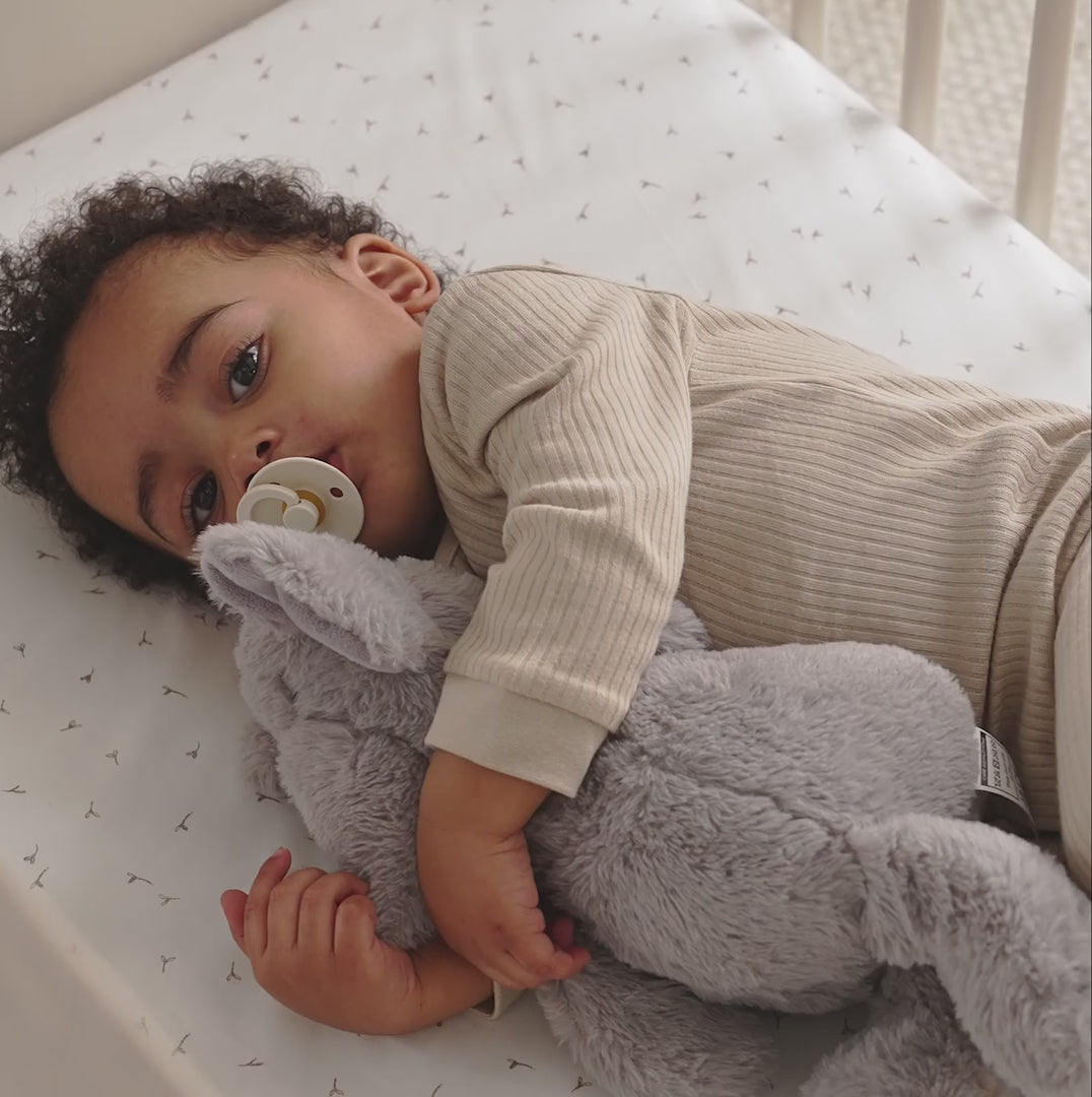 CuddleCo Clara Luxe 3 Piece Nursery Furniture Set with Cot Bed, Dresser & Wardrobe - Cashmere & Ash