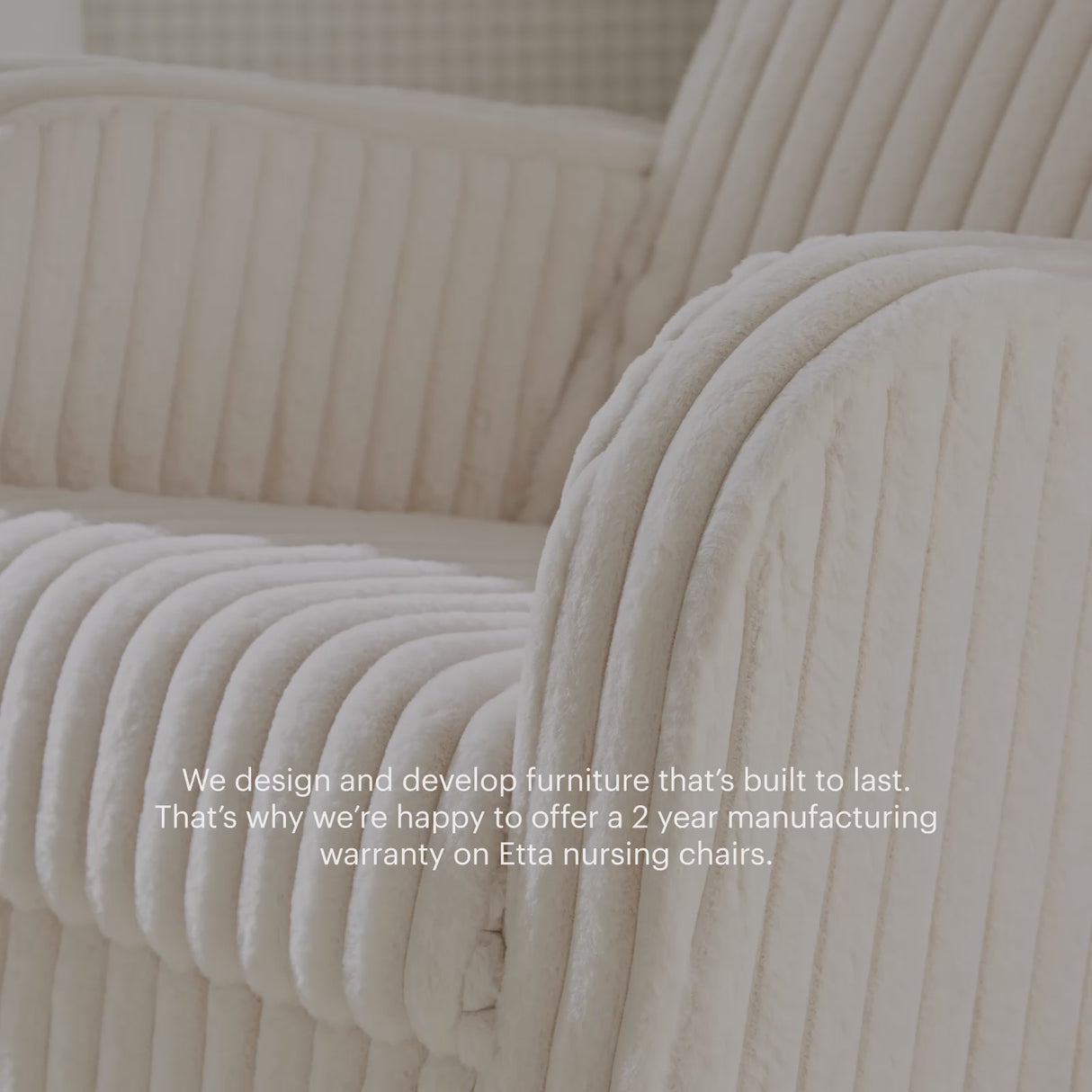 Cuddle Co Etta Faux Fur Nursing Chair - Cream