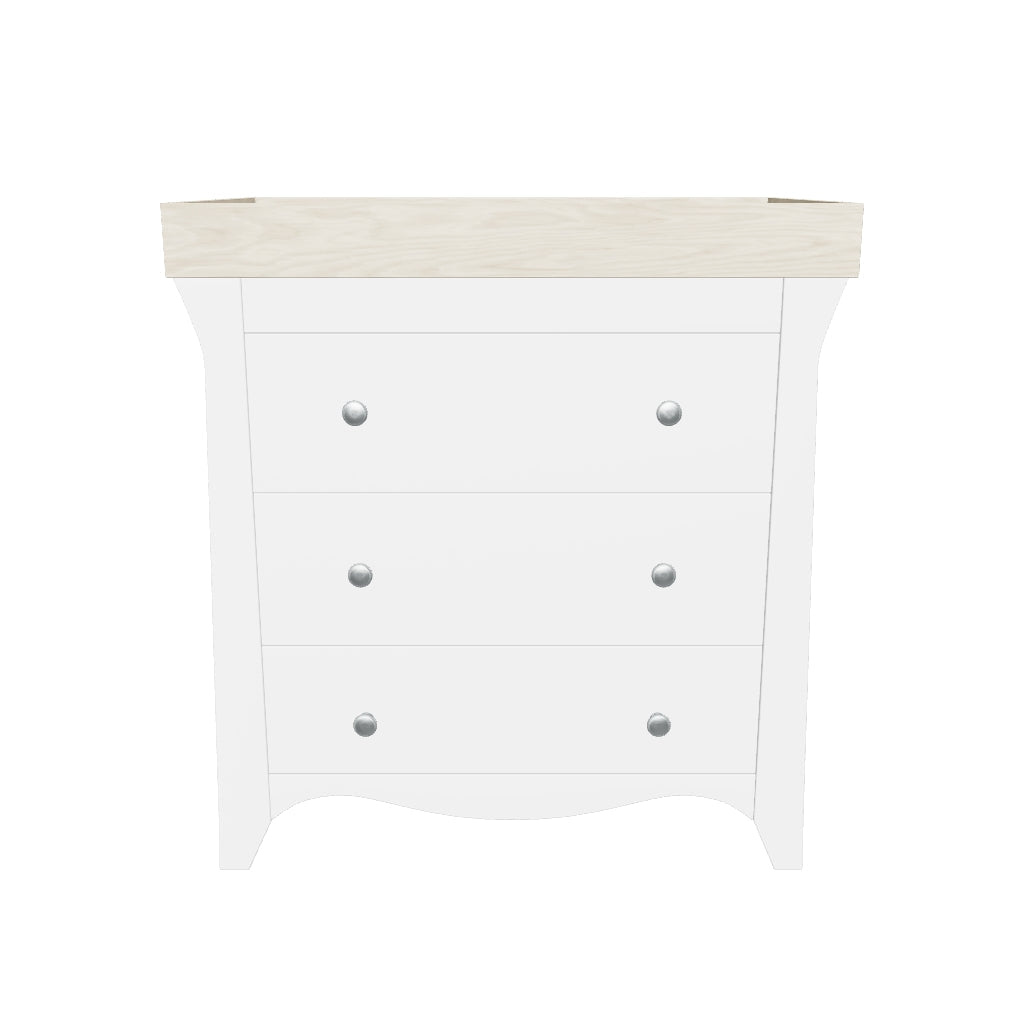 CuddleCo Clara Dresser - White & Ash