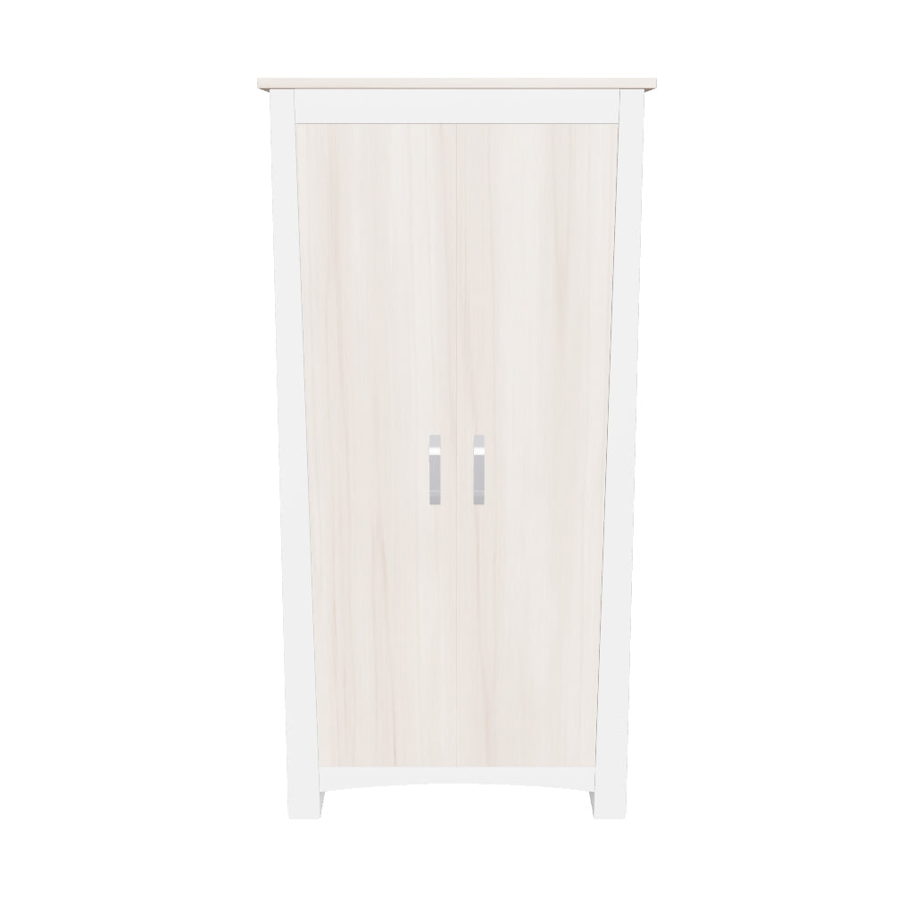CuddleCo Ada Wardrobe - White & Ash