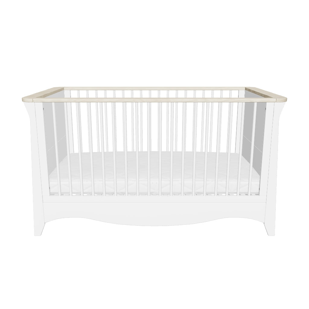 CuddleCo Clara Cot Bed - White & Ash