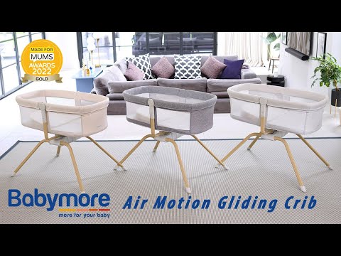Babymore Air Motion Gliding Crib - Grey