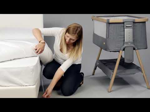 Tutti Bambini Cozee Bedside Crib - Oak & Charcoal