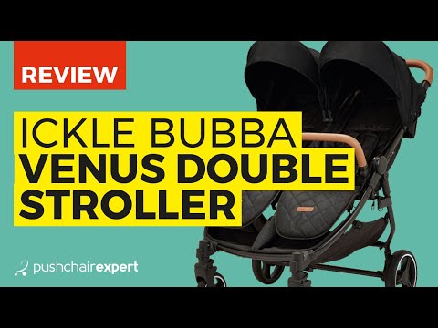 Ickle Bubba Venus Double Stroller - Black