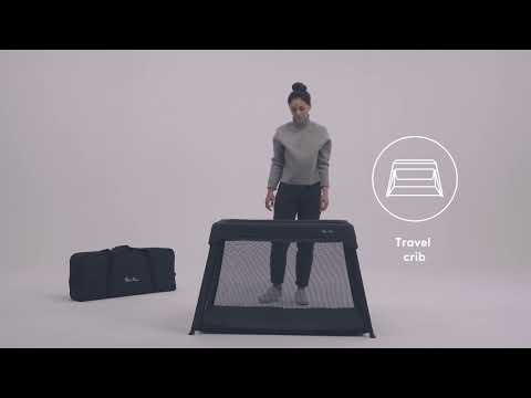 Silver Cross Slumber 3-in-1 Travel Cot & Playpen - Carbon Black