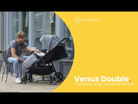 Ickle Bubba Venus Double Stroller - Black
