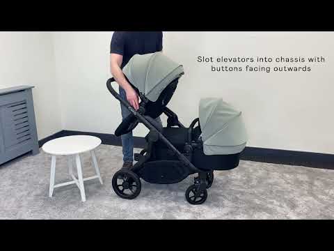 iCandy Orange 4 Complete Twin Pushchair Bundle with Accessories - Latte