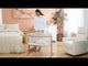 Tutti Bambini ZiZee Rocking Crib - Scandinavian Walnut & Ecru