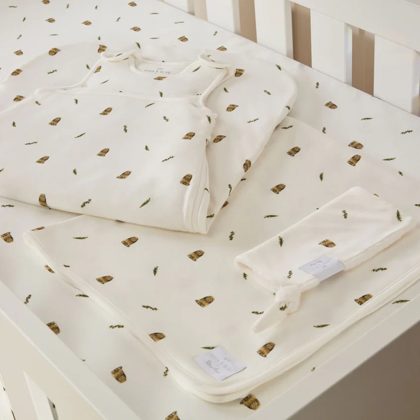 Silver Cross Cot Bed Starter Bedding Bundle - Bunny Print 5