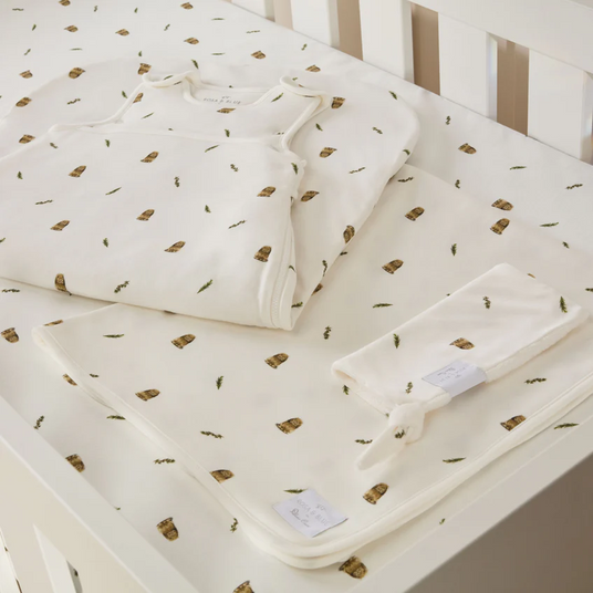 Silver Cross Cot Bed Starter Bedding Bundle - Bunny Print 5